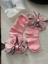 Calcetines cortos de encaje para bebé recién nacido, para niña, con lazo de invierno, de algodón, de princesa, moda para niña, ropa de 1, 2, 3, 4, 5, 6, 7 y 8