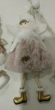 2020 Navidad Plush Sitting Angel Elk Pendant Xmas Tree Decor Santa Claus Hanging Ornaments