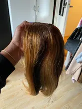 Color degradado 4/27 # BOB resaltar pelucas corto 4x4 de cierre de encaje BOB pelucas de cabello humano Pre arrancado para las mujeres negras de cierre de encaje pelucas