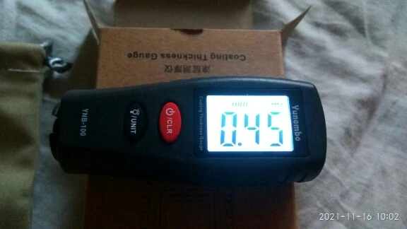 Отзыв о товаре Тестер толщины покраски Yunombo YNB-100, Цифровой измеритель толщины покраски автомобиля с руководством на русском и английском языке от пользователя A***i