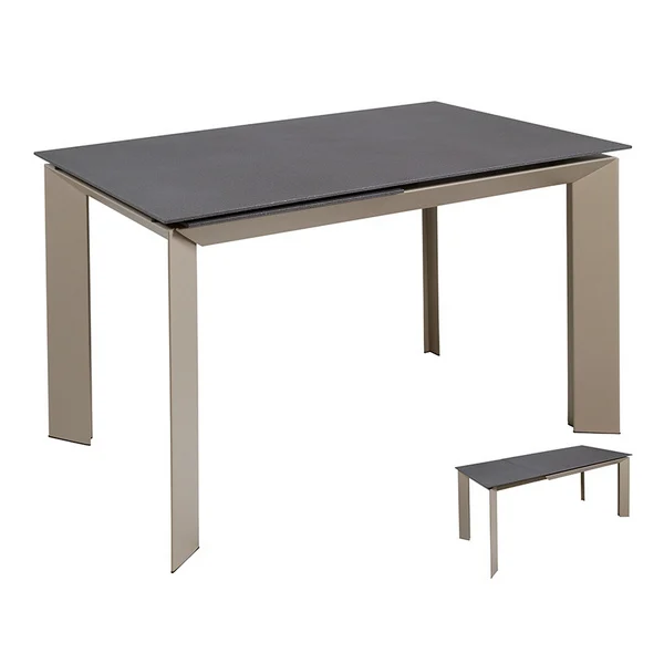 ^Cheap Dining Table Crystal Metal Grey (120 X 80 x 76 cm) ^Cheap Dining Table Crystal Metal Grey (120 X 80 x 76 cm)