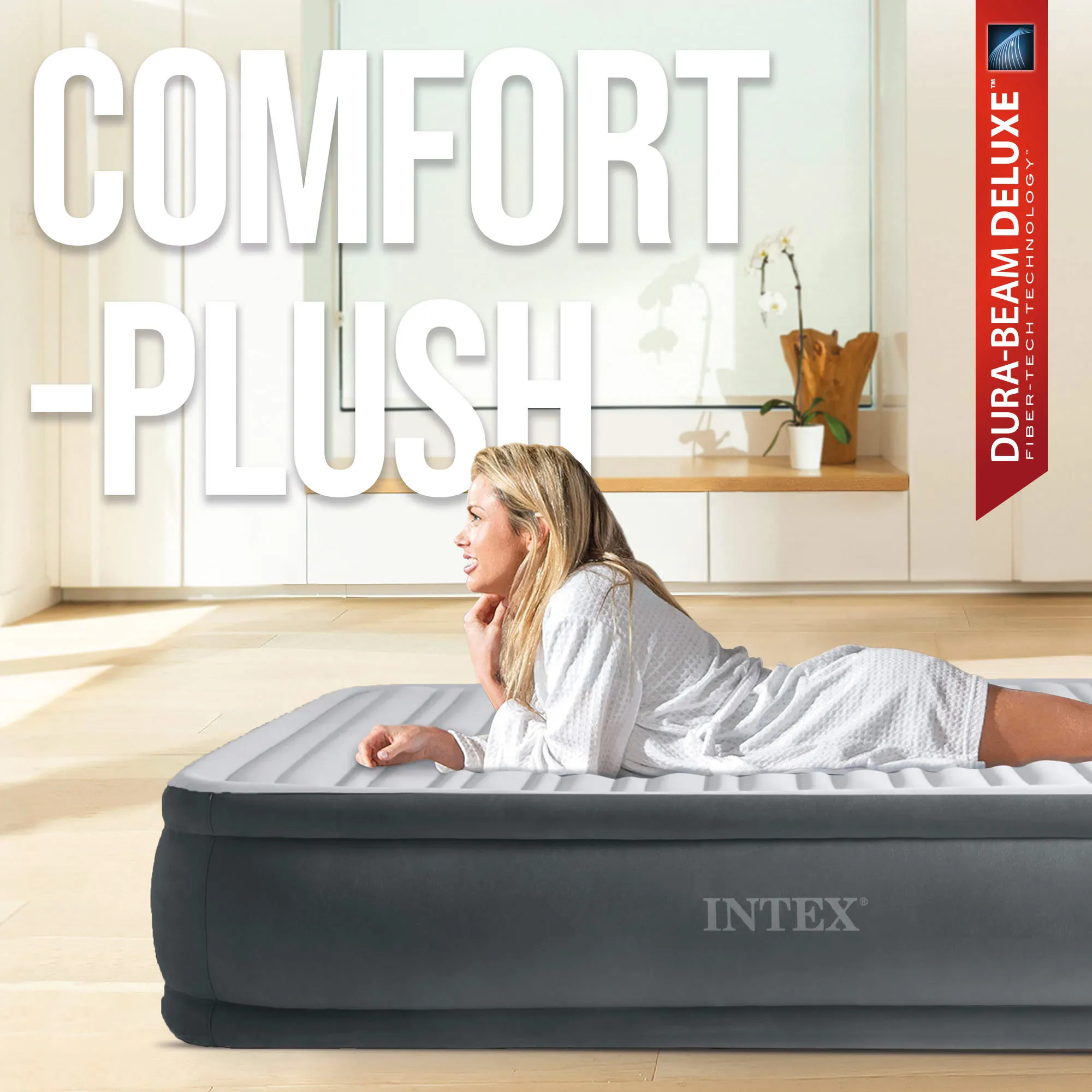 Intex - Colchón hinchable Dura-Beam Standard DELUXE 