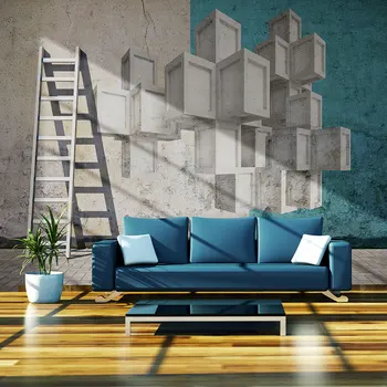 

Wall mural-concrete blocks-400x309 cm