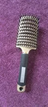 Comprar 2 Obtener 2% cepillo de pelo peine para masaje del cuero cabelludo húmedo las mujeres rizado desenredar cepillo de pelo para el salón de peluquería herramienta de peluquería