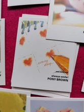 40 unids/lote corazón Mini Lomo tarjeta de felicitación tarjeta postal de cumpleaños Sobre Carta juego de tarjetas de regalo Kawaii papelería Papeleria