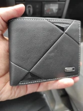 Billetera de cuero de negocios para Hombre, Billetera de marca de lujo, monedero delgado para Hombre, Billetera delgada para tarjetas de crédito, Portafoglio