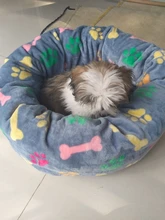 Cama redonda de felpa perfecta para mascotas, camastro cálido de lana, cojín para casa de perro mediano o grande, sillón suave para gato