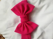 Turbante con lazo para el pelo para niña, turbante de tela texturizada elástica para niña, accesorios para el cabello DIY 2019