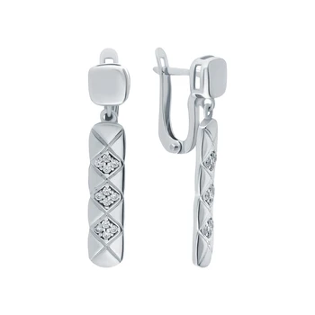 

Silver earrings with cubic zirconia sunlight sample 925