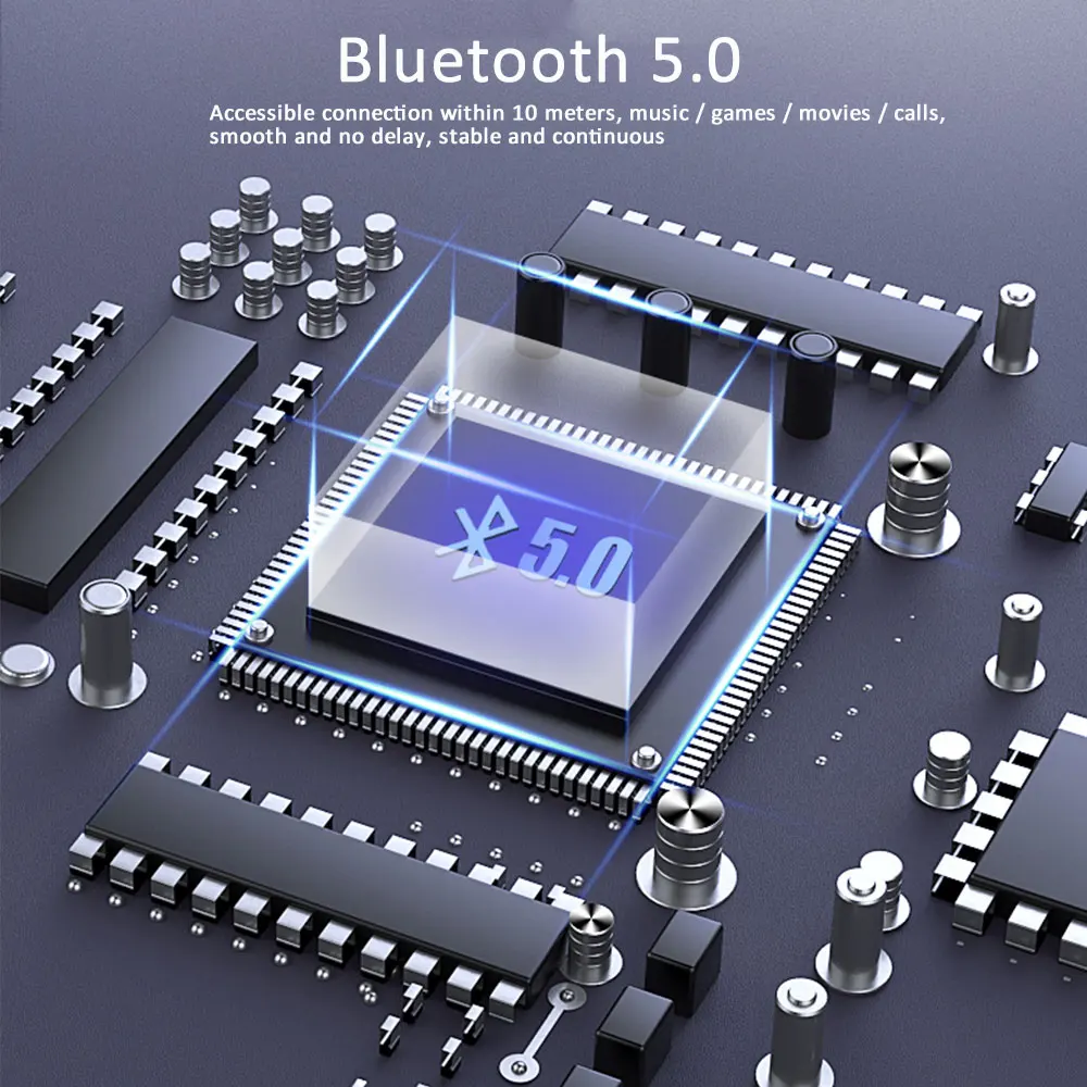 Mini Invisible Earphones TWS 2000mah Sport LED Power Digital Display all Bluetooth-enabled devices and mobile phones