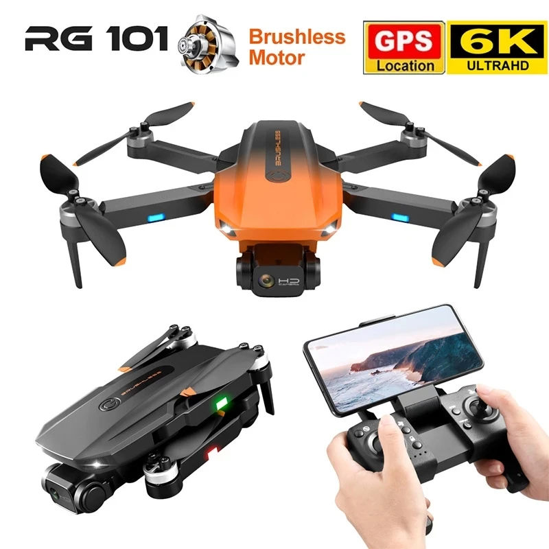 Новый Дрон 6K HD ESC Двойная камера с GPS 5G WIFI широкоугольная FPV передача в реальном