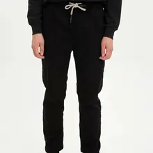 DeFacto мужские осенние брюки карго, мужские повседневные длинные штаны, мужские прямые брюки на шнуровке, мужские Trousers-N0782AZ19AU