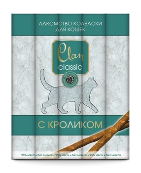 

Clan classic meat sausages D/cats with rabbit 25g 5 PCs