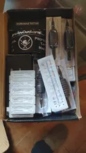 Kit de máquina de tatuaje-pistola para tatuaje profesional, 10 bobinas, 2, fuente de alimentación, juego de agarre de punta de aguja de tinta para tatuadores de alta calidad