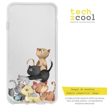 

FunnyTech®Silicone Case for Iphone 11 Pro l cats watercolor transparent