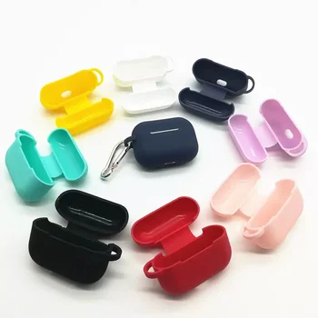 

Silicone protective case with carabiner clip and end cap with logo Apple Airpods Pro protective Bluetooth wireless earphone case