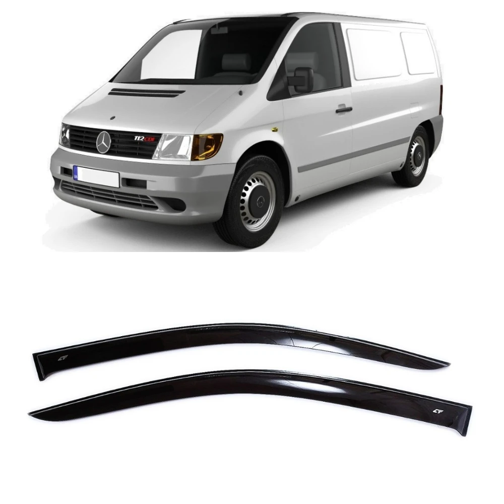 Wind Visor Deflectors Cobra Tuning M31396- Car Ventvisor Door Side - Window Air Guard for Protection Against Snow Sun and Rain Compatible with