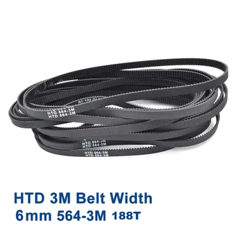 

HTD 3M Timing belt 564 width 6 mm Teeth 188 564-3M-06 POWERGRIP HTD Timing Belt Belt of Bread Cooking machine and food processo