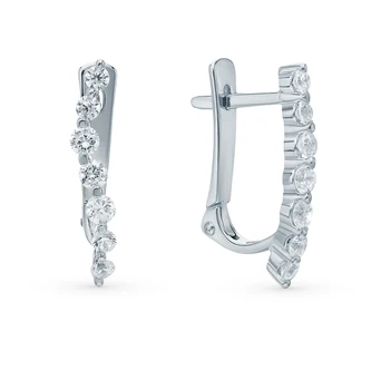 

Silver earrings with cubic zirconia sunlight sample 925