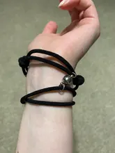 Uds \ Set de acero inoxidable pulsera de pareja un par de imán mano hombres y mujeres regalo amistad encantos cuerda joyería