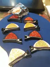 Horquilla con orejas de gato y lentejuelas tridimensional para niña, 2 uds., horquilla para niña, horquilla para bebé, clip LATERAL, regalo de vacaciones