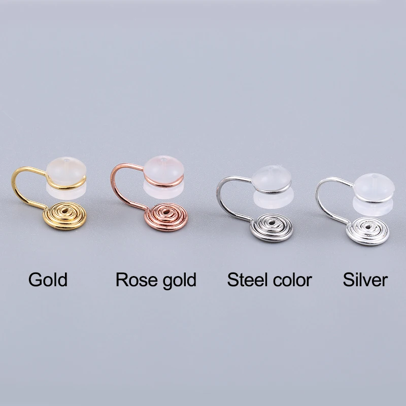 Women's Silicone Mosquito Coil Without Ear Hole Clip Ear Clip Accessories Converter for DIY Earrings