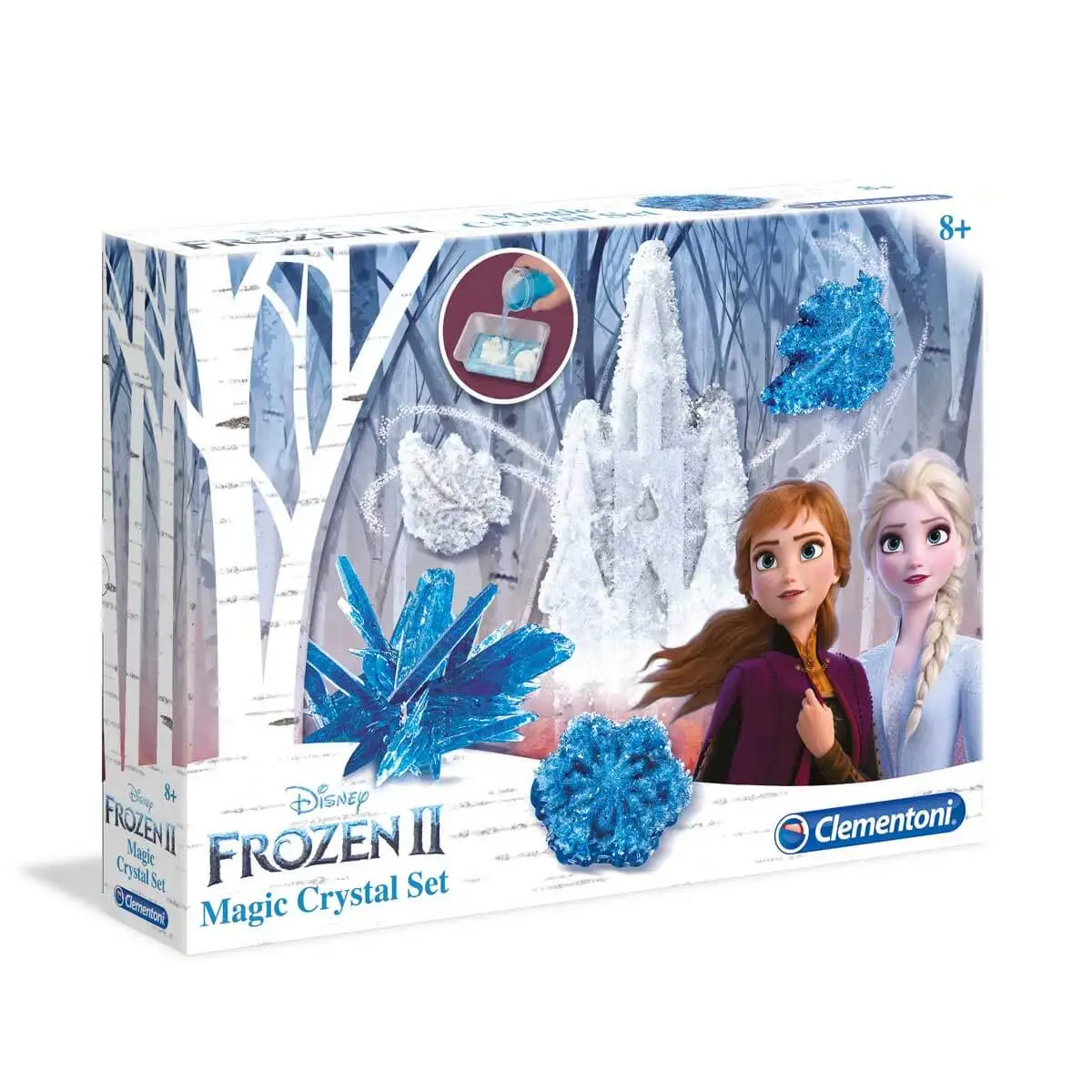 Clementoni Science Kit: Frozen 2 Magic Crystals Girl For Kids Snow Ice Making Educational Tutorial Toy Set