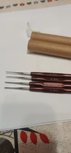 4 unids/lote aguja con gancho de ganchillo, Micro gancho para hacer trenzar rastas, herramientas para el cabello, 0,5 Mm, 0,6 Mm, 0,7 Mm, 0,8 Mm, mango liso