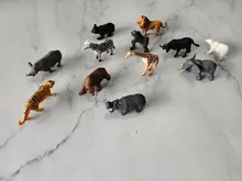 Conjunto de estatuillas de animales de Safari para niños, 12 Uds., figuras de animales de la selva, juguetes educativos, suministros de fiesta