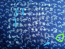 YuenZ 100 Uds Estilos mixtos animal de corazón clave corona encantos colgantes de la joyería de DIY para fabricación de collares y pulseras accesorios U050