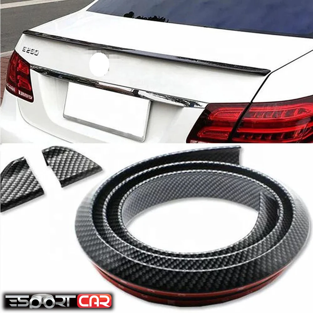 

Universal spoiler 1.5M Car-Styling 5D carbon rubber tail spoiler PU carbon brazing refit spoiler suitable by all type of car