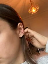 ROXI-pendientes de aro con cristales de circonita negra para mujer, joyas clásicas Punk, Voor Vrouwen, plata 925