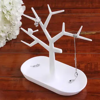 

Multifunctional Tree Branch Shape White color Jewelry Display Earring Bracelet Necklace Ring Display stand for earrings