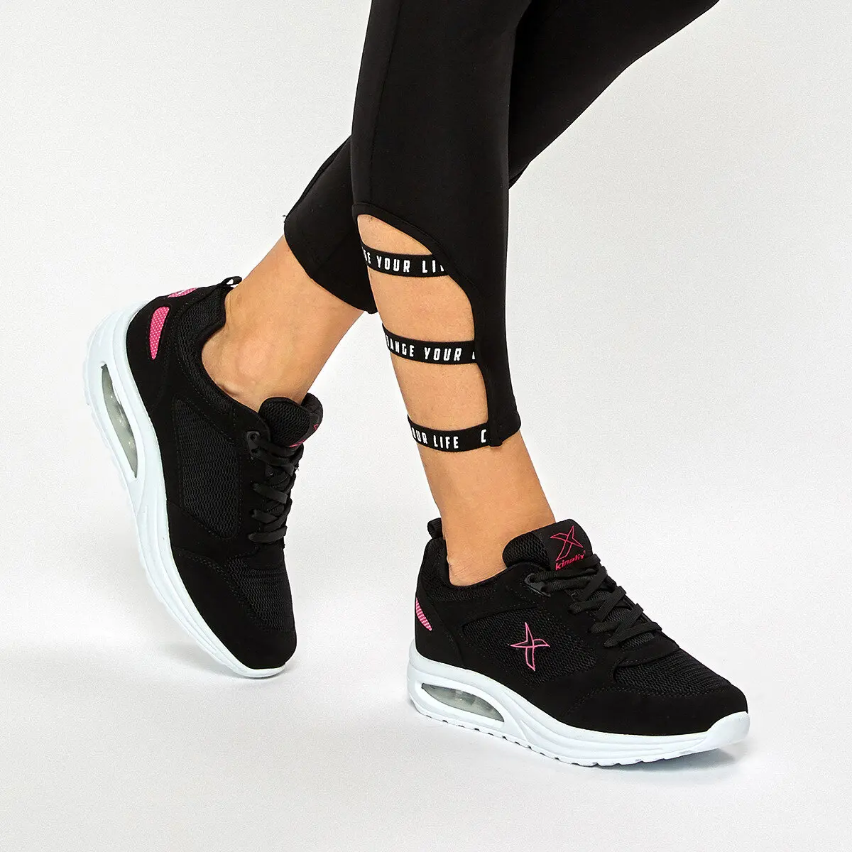 

FLO LUDA TX 9PR Black Women 'S Sneaker Shoes KINETIX