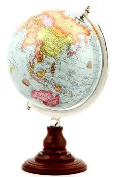 

Blue Decorative 8 Inch World Map - World Map Globe