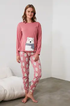 

Trendyol Embroidered Knitted Pajama set THMAW21PT0642