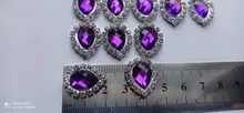 Accesorios de joyería Diy, 10 Uds., gota de agua de 16x20mm, diamantes de imitación acrílicos, adornos de pedestal, decoración de tapas
