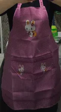 Delantal de cocina con dibujos de conejo para hombre y mujer, utensilios de limpieza para el hogar, color rosa y blanco, impermeable, Lino de algodón, fácil de limpiar, casa