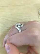 Anillo de serpiente Chapado en plata y Rattlesnake para hombre y mujer, Joyería Moderna de estilo Hip Hop, Punk, para fiesta y motocicleta