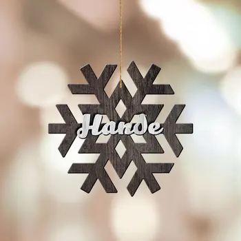 

Personalized Is Snowflake Wood Christmas Ornament-1