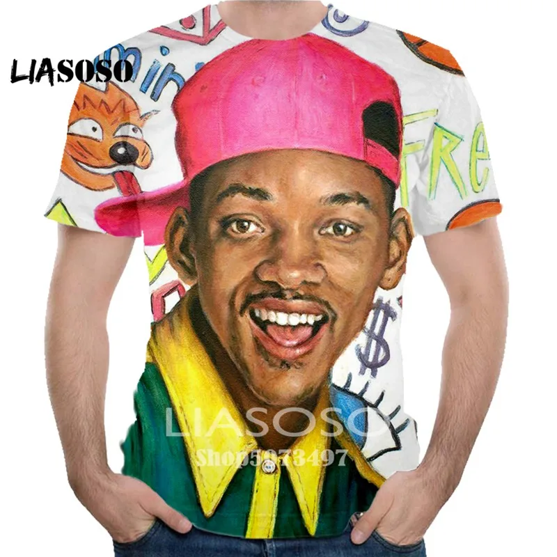 Liasoso Модная стильная футболка So Fresh Will Smith футболка сексуальная Fresh Prince of Bel Air 3d печать женская/мужская футболка в стиле хип-хоп - Цвет: 6