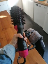 Secador de pelo 2 en 1 de un paso, voluminizador, cepillo de aire caliente, Alisador, rizador, cepillo para usar con secador de cabello