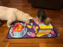 Alfombrilla de entrenamiento para perros y mascotas, manta de olfting, almohadillas de lana desmontables, esterilla para perros, alivia el estrés, juguete de rompecabezas