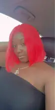 Pelucas de cabello humano con encaje Frontal, 13x6, rojo, Bob, color rubio, rosa, Azul, Gris, verde, naranja, jengibre, Bob corto
