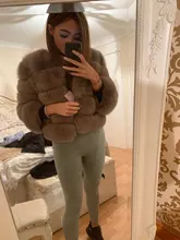 Fur Jacket Fox-Fur-Coat Winter Fashion Women's Luxurious 100%Natural Warm High-Quality