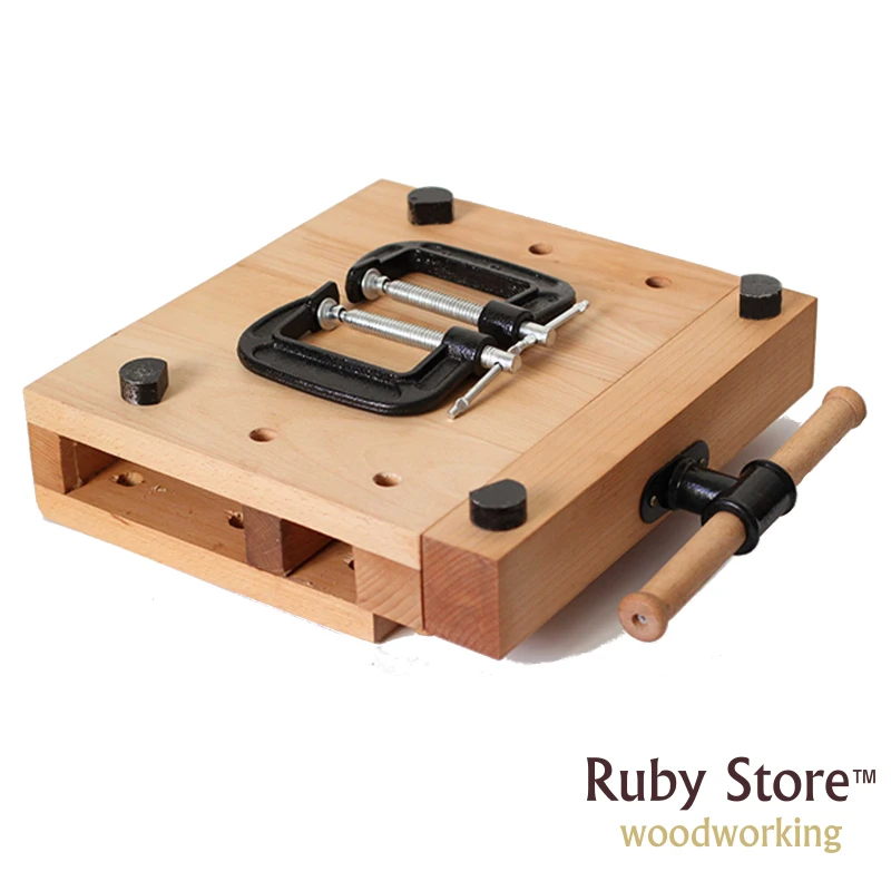 Portable Mini Workbench With Vice And Bench Dogs, Woodcarving, Spoon