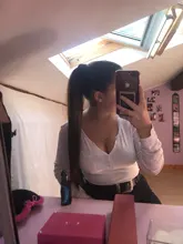 Coleta larga y recta para envolver alrededor de coleta, extensiones de cabello, peluca Natural, sombreros, cabello sintético, marrón, gris, 613