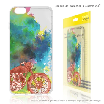 

FunnyTech®Silicone Case for IPhone 7 Plus/7 Plus L Motorbike retro background