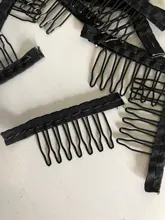 Alileader 12 unids/lote Peluca de pelo peluca tapa peines para extensiones y Clips con encaje para peluca Cap