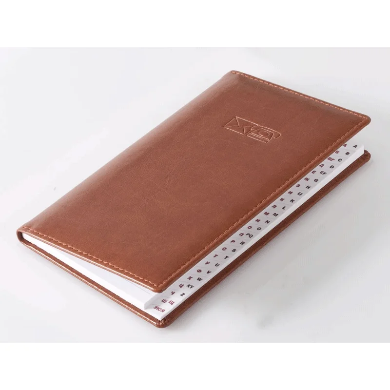 Phone Book Brunnen, soft, leatherette, 8,7X15,3, 96 pages cognac afbeelding